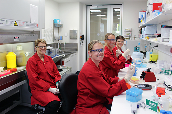 HMRI MS Research Red Lab Coat Day