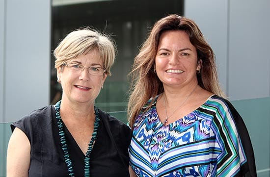 Nicole Turner, right, with Dr Josephine Gwynn.