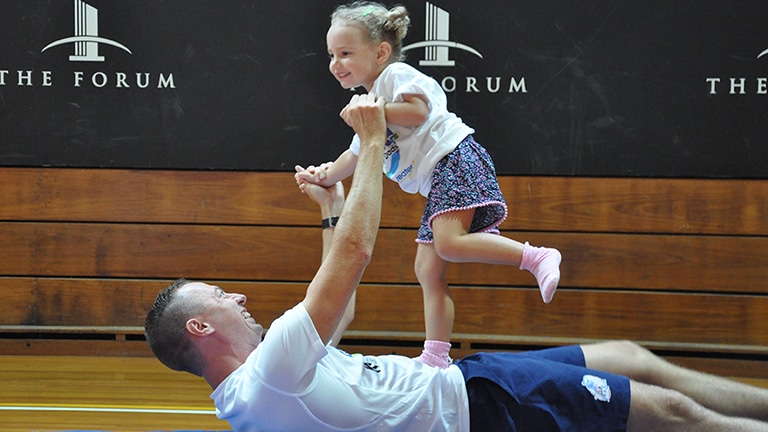 Nathan Vincent and daughter Charlotte