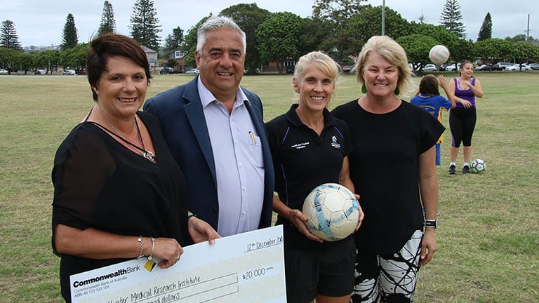 George and Rose Rafty, with Dr Narelle Eather and Peree Watson (HMRI)