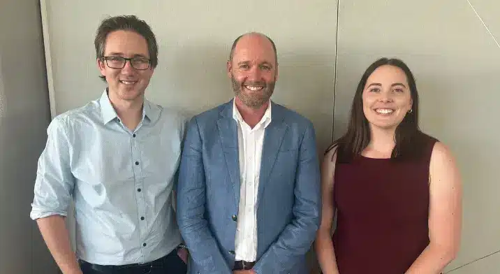 University of Newcastle and HMRI Infertility and Reproduction researchers, Dr John Schjenken, Professor Brett Nixon and Dr Natalie Trigg.