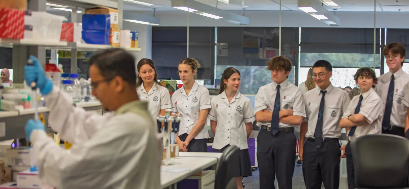 Newcastle Permanent Discovery Day at HMRI with Cessnock High School, Macquarie College, and Newcastle Grammar